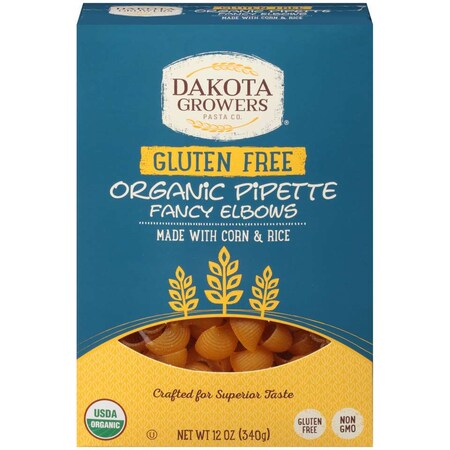Dakota Growers Gluten Free Organic Pipette Fancy Elbow Pasta 12 oz., PK12 6738788158